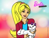 Barbie con su linda gatita