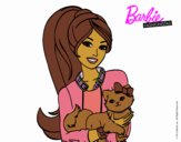 Barbie con su linda gatita