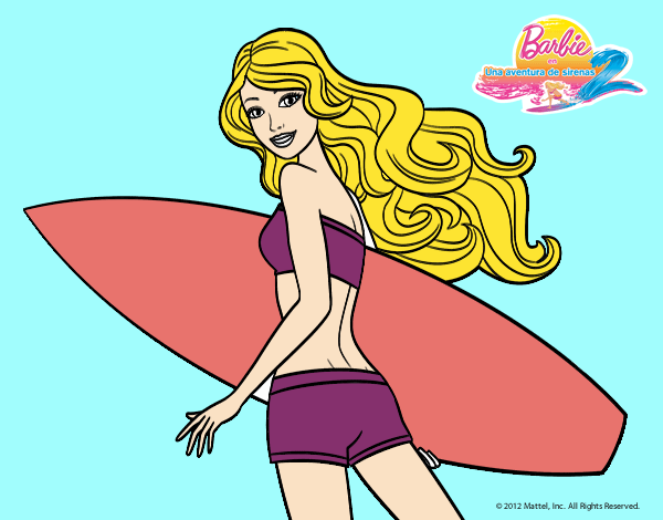 Barbie surfera