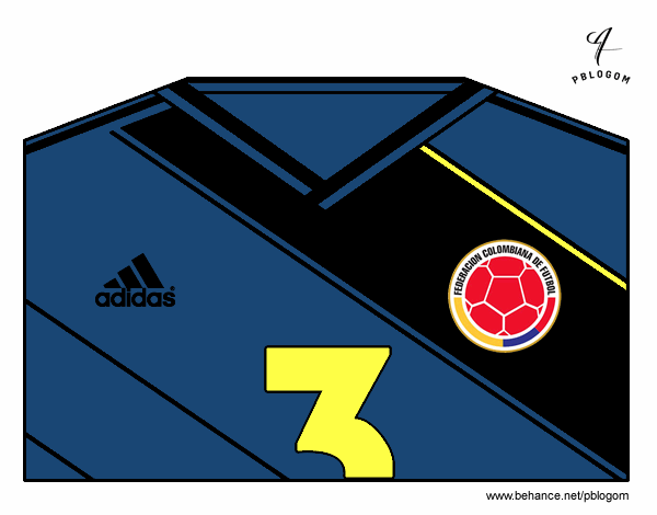 Camiseta del mundial de fútbol 2014 de Colombia