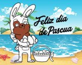 Conejo con muchos huevos de Pascua