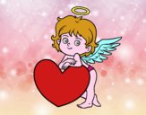 Cupido y un corazón