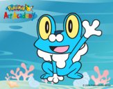 Froakie saludando