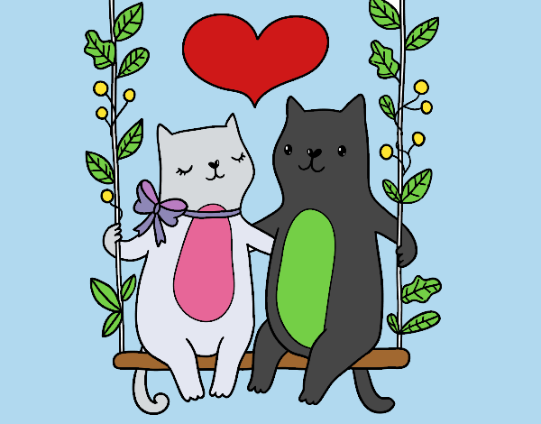 Gatitos enamorados