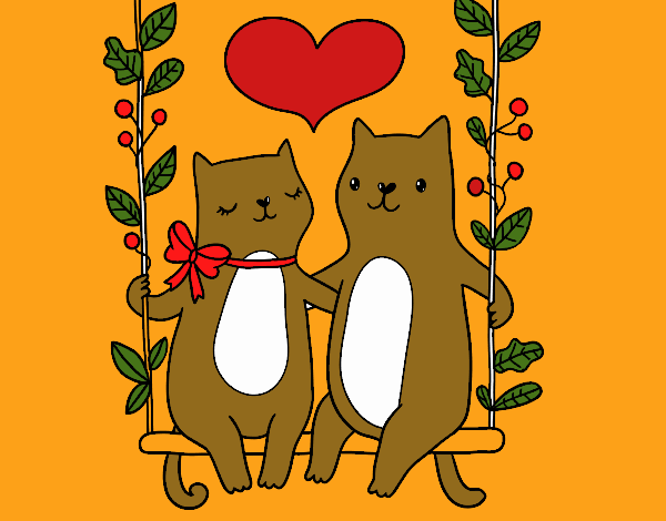 Gatitos enamorados