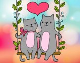 Gatitos enamorados