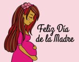 Mamá embarazada en el día de la madre