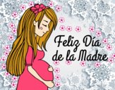 Mamá embarazada en el día de la madre