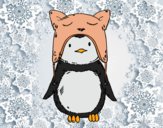 Pingüino con gorrito divertido