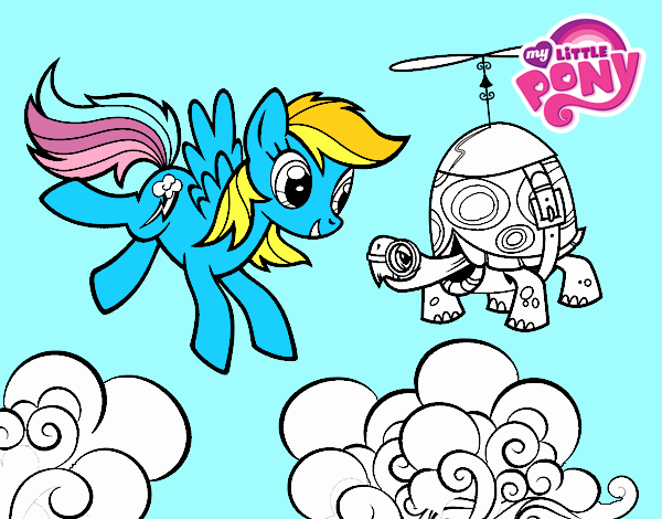 Rainbow Dash y la tortuga tanque