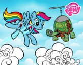 Rainbow Dash y la tortuga tanque