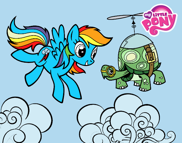 Rainbow Dash y la tortuga tanque