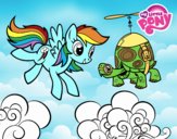 Rainbow Dash y la tortuga tanque