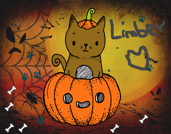 Un gatito de Halloween