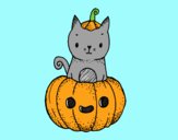 Un gatito de Halloween