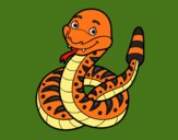 Una serpiente de cascabel