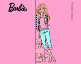 Barbie con cazadora de cuadros