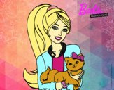 Barbie con su linda gatita