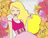 Barbie con su vestido con lazo