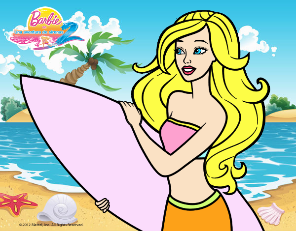 Barbie va a surfear