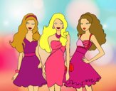 Barbie y sus amigas vestidas de fiesta