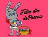 Conejo con muchos huevos de Pascua