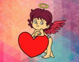 Cupido y un corazón