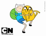 Finn y Jake abrazados