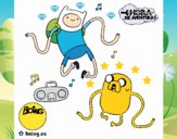 Finn y Jake escuchando música