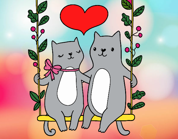 Gatitos enamorados