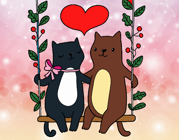 Gatitos enamorados