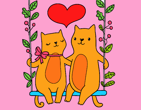 Gatitos enamorados