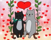 Gatitos enamorados