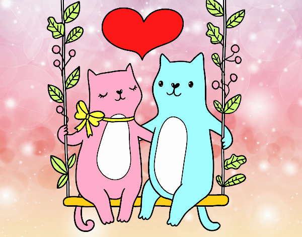 Gatitos enamorados