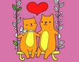 Gatitos enamorados