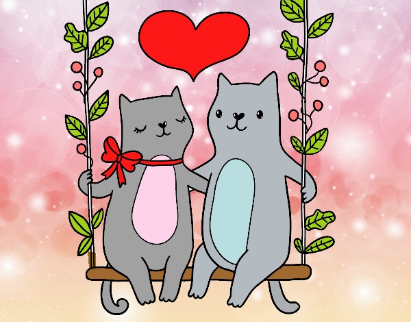 Gatitos enamorados