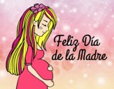 Mamá embarazada en el día de la madre