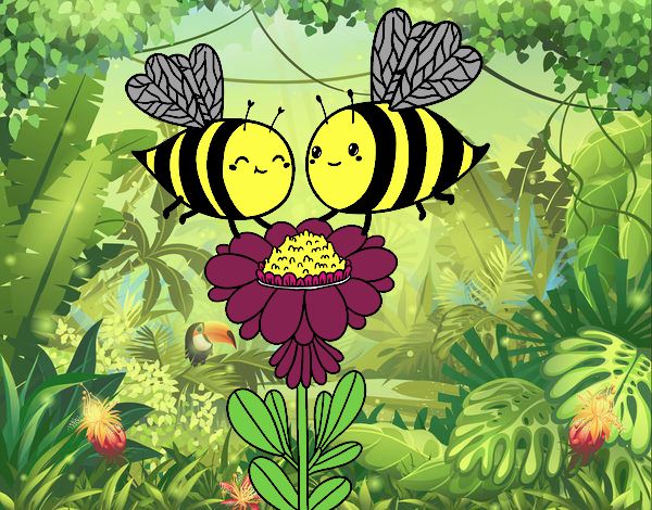 Pareja de abejas