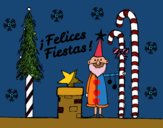 Postal Felices Fiestas