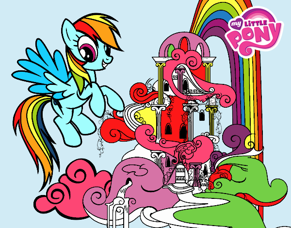 Rainbow Dash en su palacio