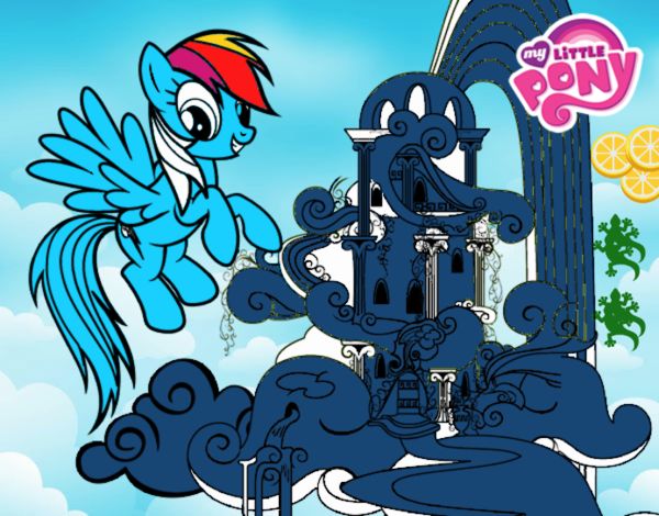 Rainbow Dash en su palacio