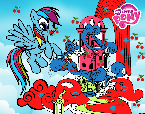 Rainbow Dash en su palacio