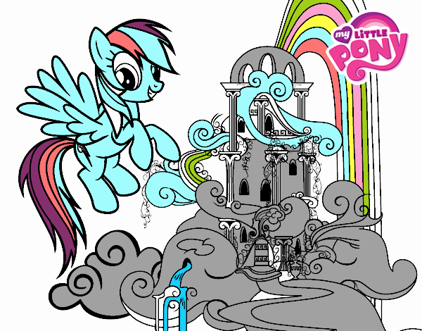 Rainbow Dash en su palacio