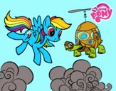 Rainbow Dash y la tortuga tanque