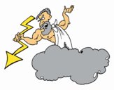 Zeus con un rayo