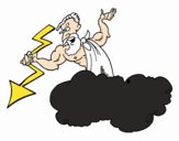 Zeus con un rayo