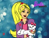 Barbie con su linda gatita