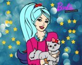 Barbie con su linda gatita