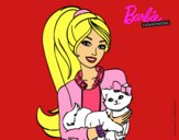 Barbie con su linda gatita