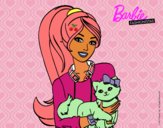 Barbie con su linda gatita